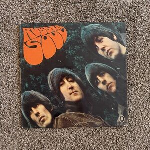 The Beatles Rubber Soul Vinyl - Orange and Black Cover